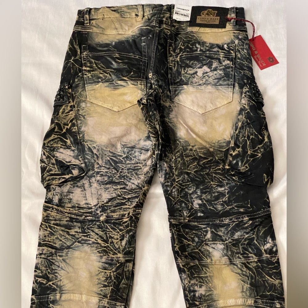 Cipo & Baxx Men's Lincoln Denim Regular Fit Black Khaki Jeans CD494 Sz 31W x 32L - Picture 13 of 15